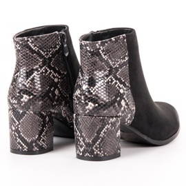 Vinceza Animal Print Boot svart gul 2
