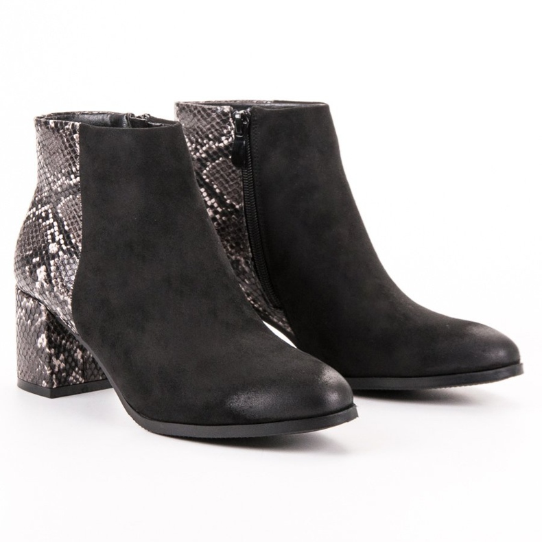 Vinceza Animal Print Boot svart gul 1