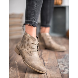 Groto Gogo Kaki korsade kängor mångfärgad grön 1