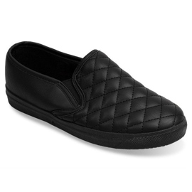 Quiltade Sneakers Slip On 5077 Black svart 1