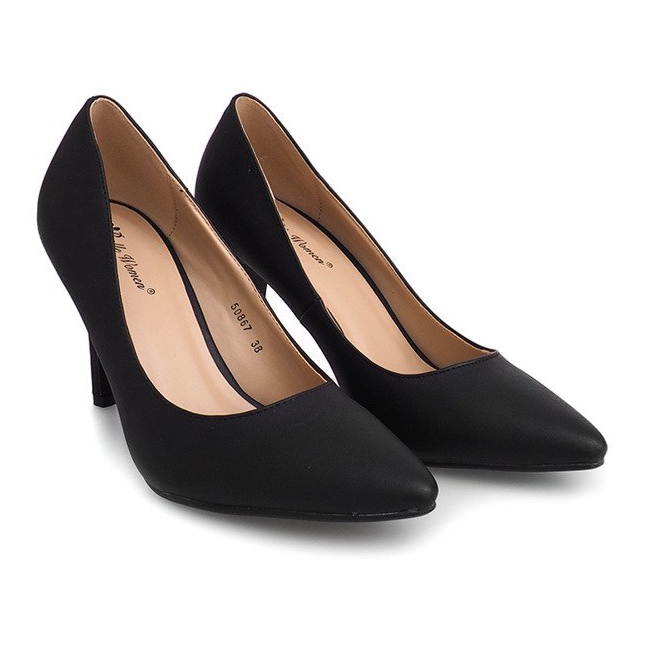Högklackade mocka 50867 Svart 1