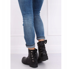 Svarta militärstövlar HQ977 Svart 2