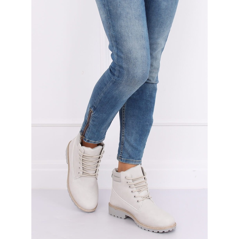 Grå timmerstövlar för kvinnor W-3033 Grå 1