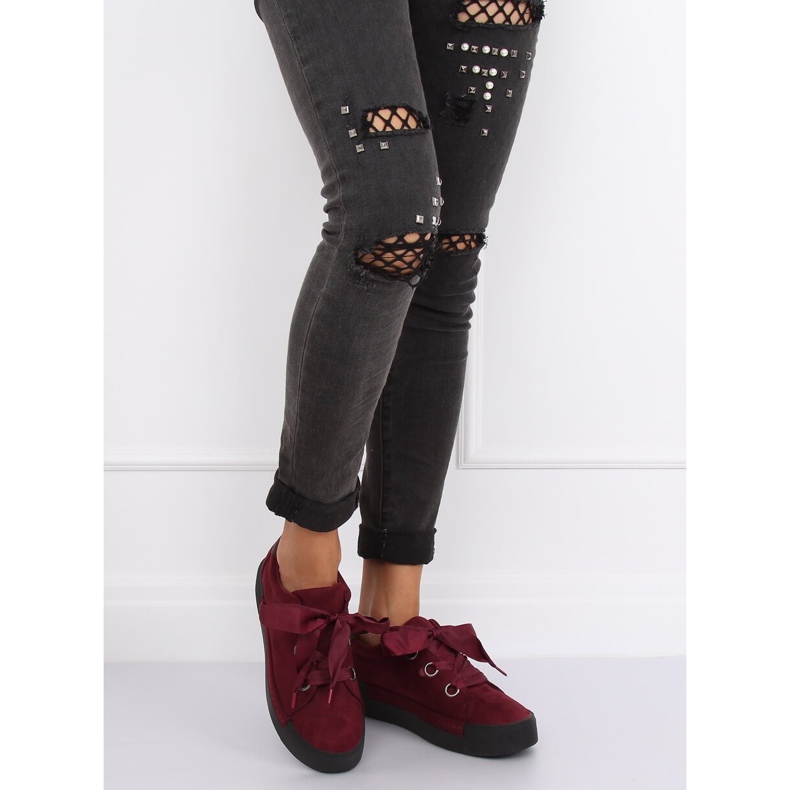 Maroon damskor 1018 Wine II-GAT röd 1