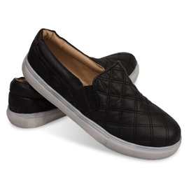 Quilted Slip On 9033 Black Slip-On Sneakers svart 1