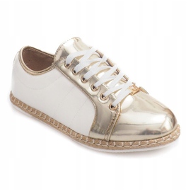 Sneakers Espadrilles Linne Q52 Guld gyllene 1
