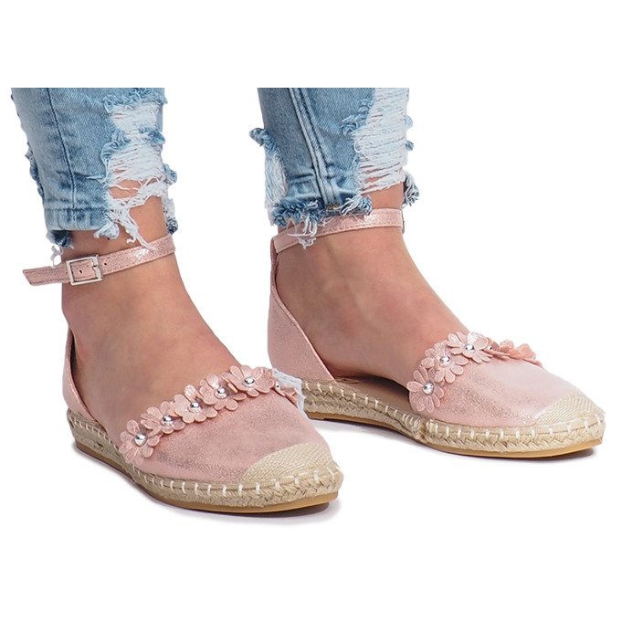 Rosa espadriller med Favara blommor 1