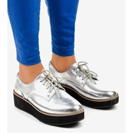 Silver eleganta snörskor 2017-1 grå 1