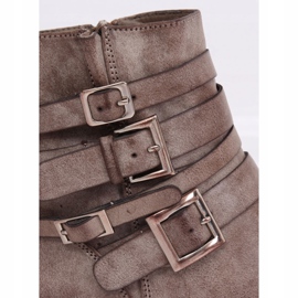 Kängor i platt beige Z100 khaki 1