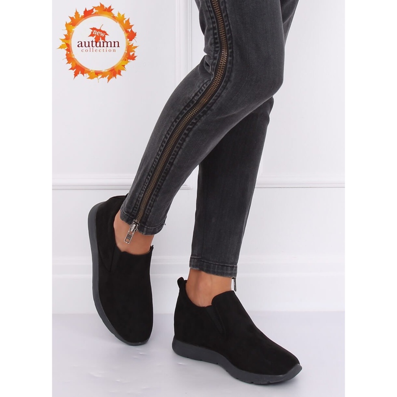 Svarta skor på en dold kil svart ZY-7K67 Svart 1