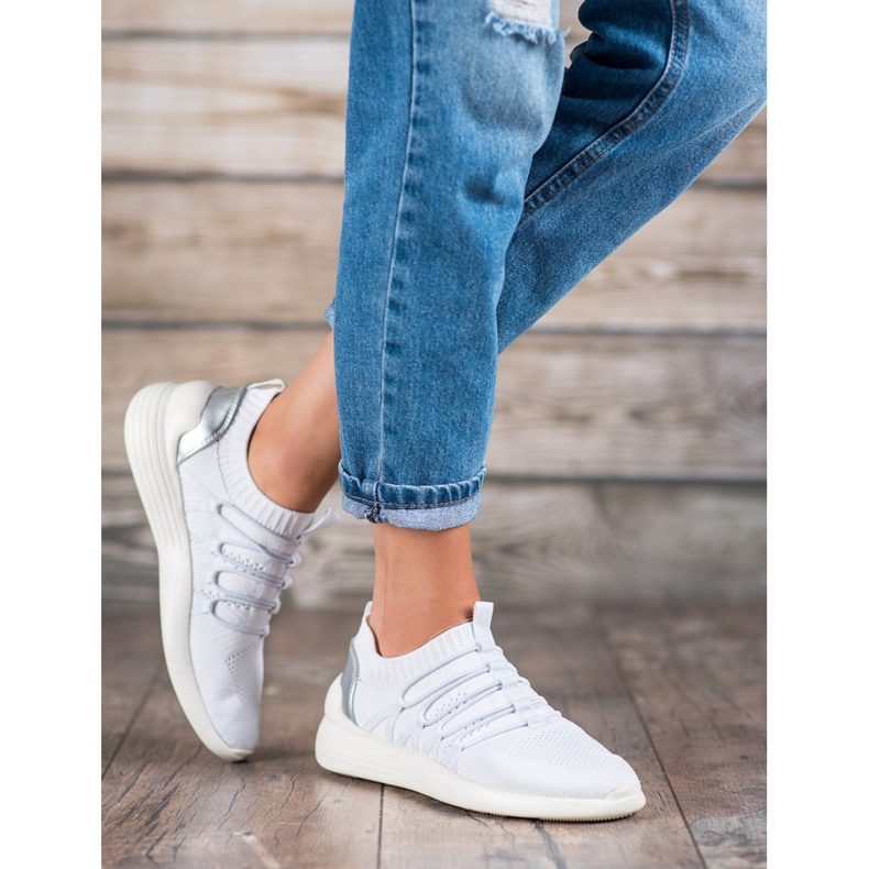 Kylie Textil Slip-On Sportskor vit 1