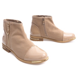 Openwork Eleganta stövlar B8107 Beige 1