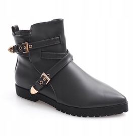 Varma eleganta stövlar med spänne HW13 grå 2