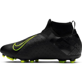 Nike Phantom Vsn Academy Df FG / MG Jr AO3287-007 fotbollsskor svart svart 1