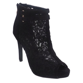 Sandaler på högklackat 8709 svart 1