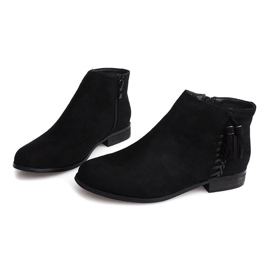 Suede Booties Boho 99-8 Black svart 1