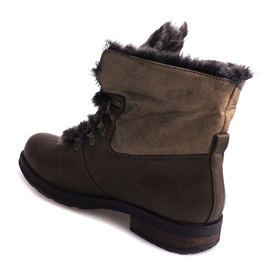 Varma stövlar Jodhpur stövlar Fur X467 Grön mångfärgad 1