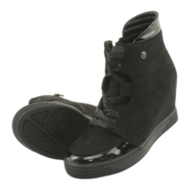 Sergio Leone Booties Sneakers Med Rosett Med Dragkedja svart 5