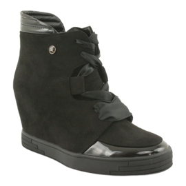 Sergio Leone Booties Sneakers Med Rosett Med Dragkedja svart 1