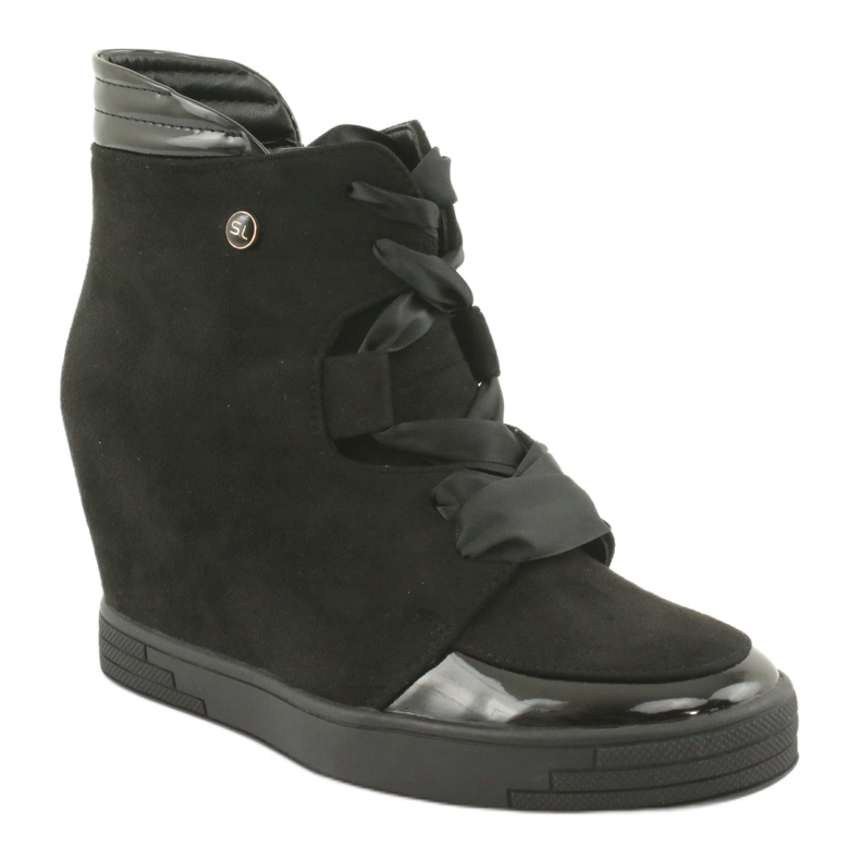 Sergio Leone Booties Sneakers Med Rosett Med Dragkedja svart 1