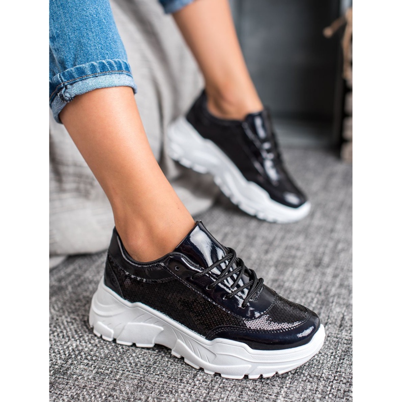 Marquiz Sportskor med paljetter svart 1