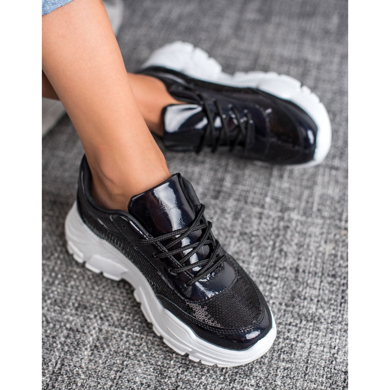 Marquiz Sportskor med paljetter svart 2