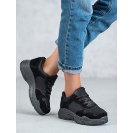 SHELOVET Snörade sportskor svart 1