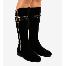 Svarta varma stövlar 7570-PG 1