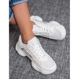 SHELOVET Textil sportskor vit 1