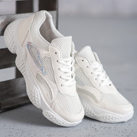 SHELOVET Textil sportskor vit 2