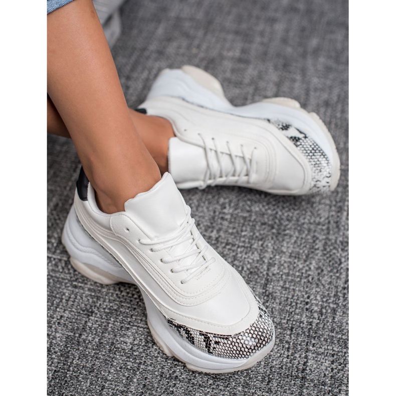 SHELOVET Snake Print Trainers vit mångfärgad 1