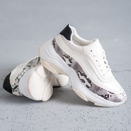 SHELOVET Snake Print Trainers vit mångfärgad 2