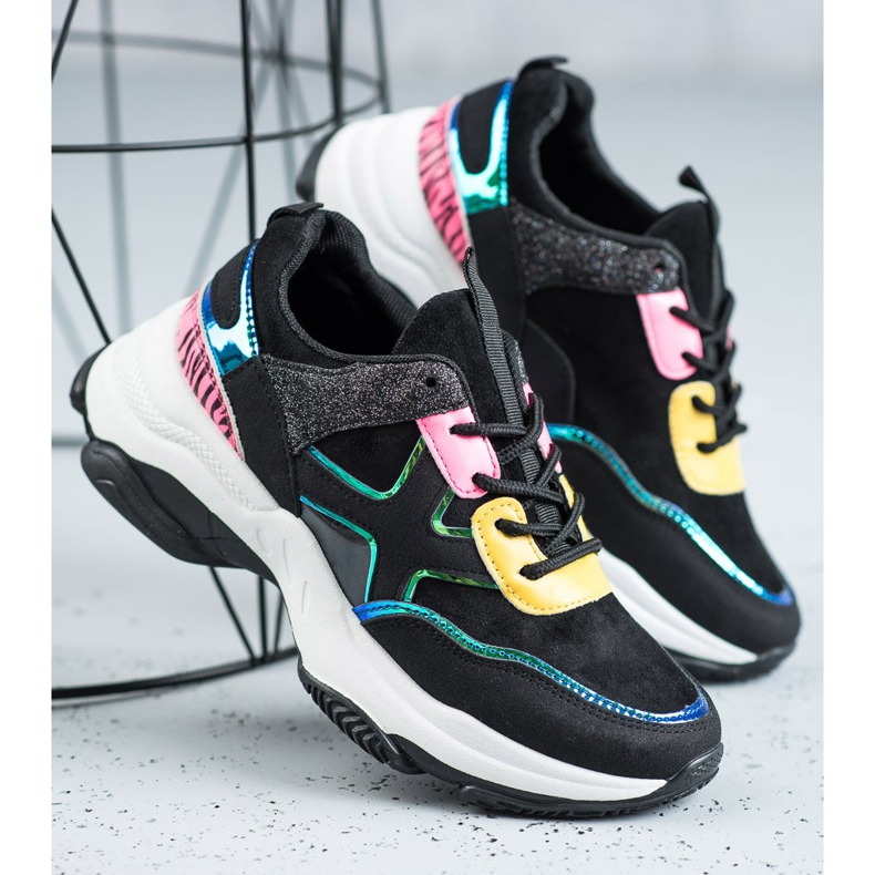 SHELOVET Trendiga sportskor svart 1