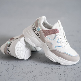 SHELOVET Trendiga sportskor vit 1