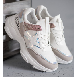 SHELOVET Trendiga sportskor vit 2