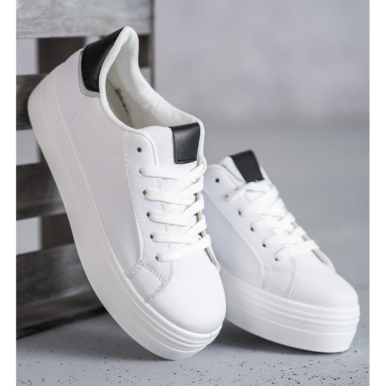 SHELOVET Trendiga sportskor vit 1