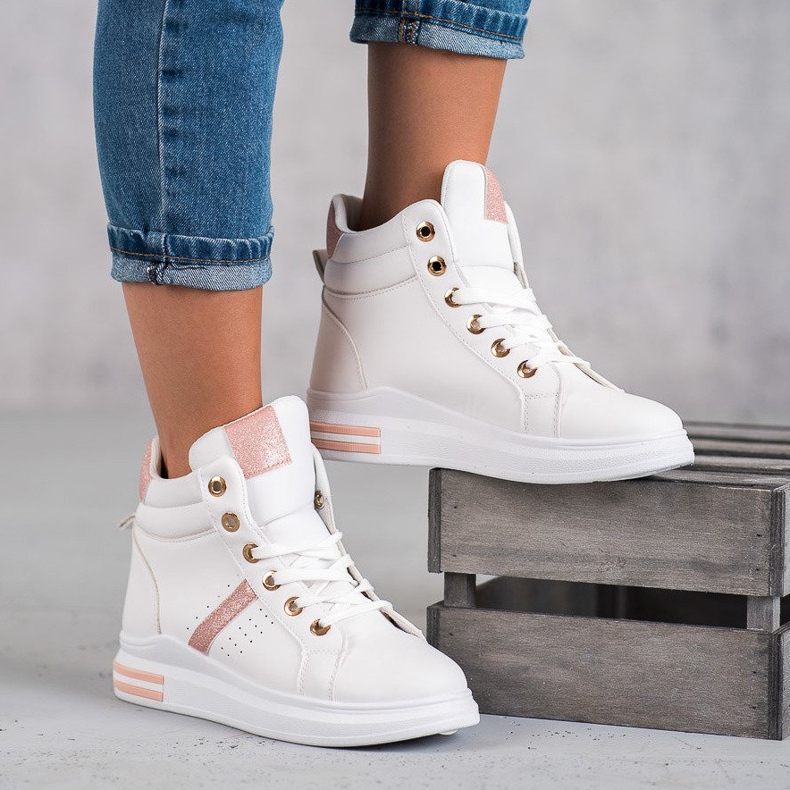 SHELOVET Kvinnors vita sneakers 1