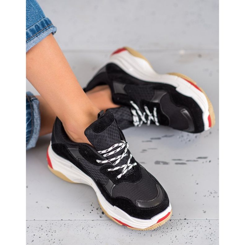 SHELOVET Kvinnors sportskor svart 2