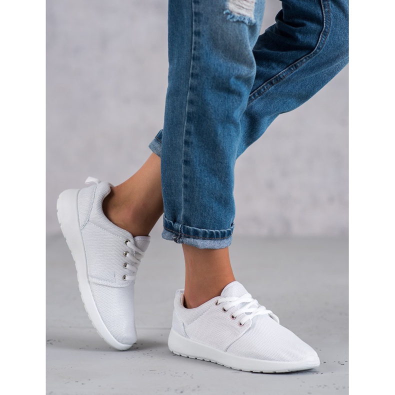 SHELOVET Textil sportskor vit 2