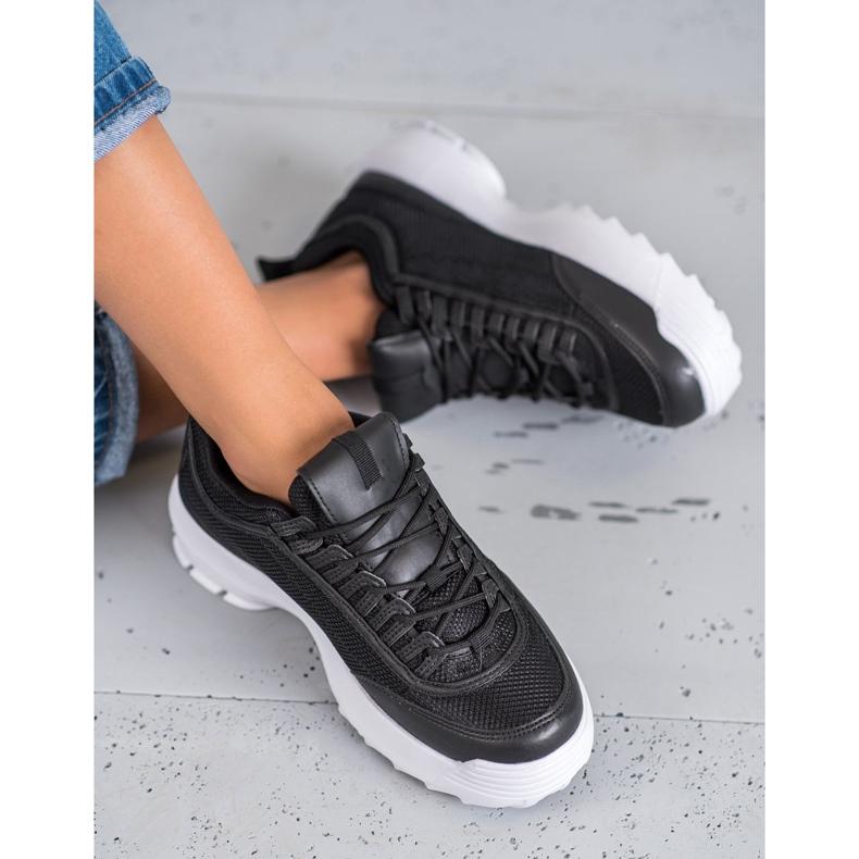SHELOVET Trendiga sportskor svart 1