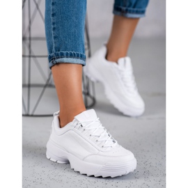 SHELOVET Trendiga sportskor vit 2