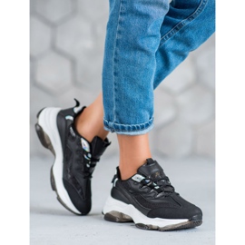 Kayla Snake Print Tied Sneakers svart 1