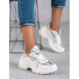 SHELOVET Vita Snake Print Sneakers 1