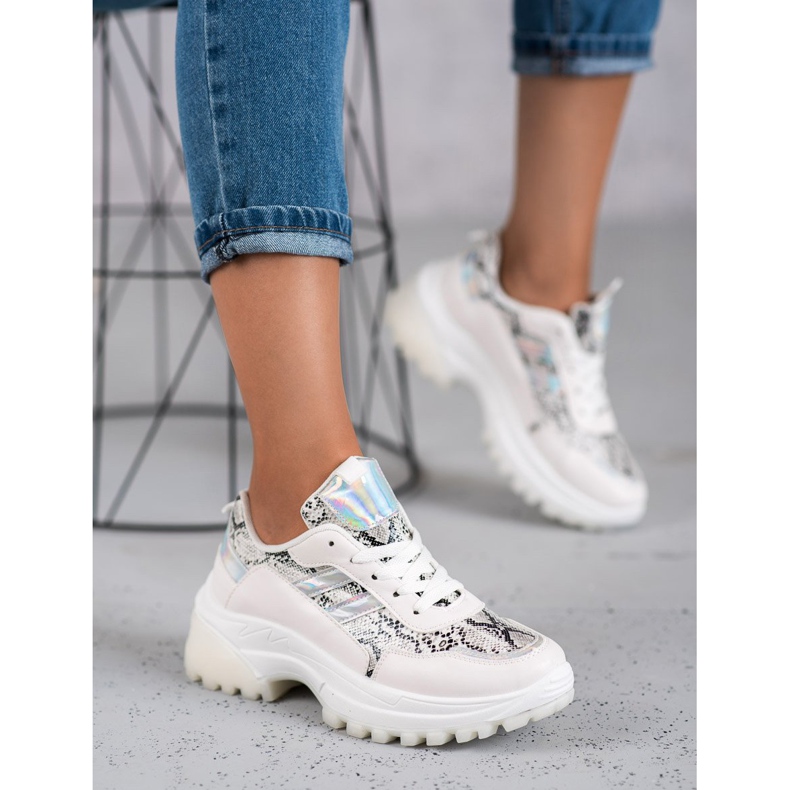 SHELOVET Vita Snake Print Sneakers 1