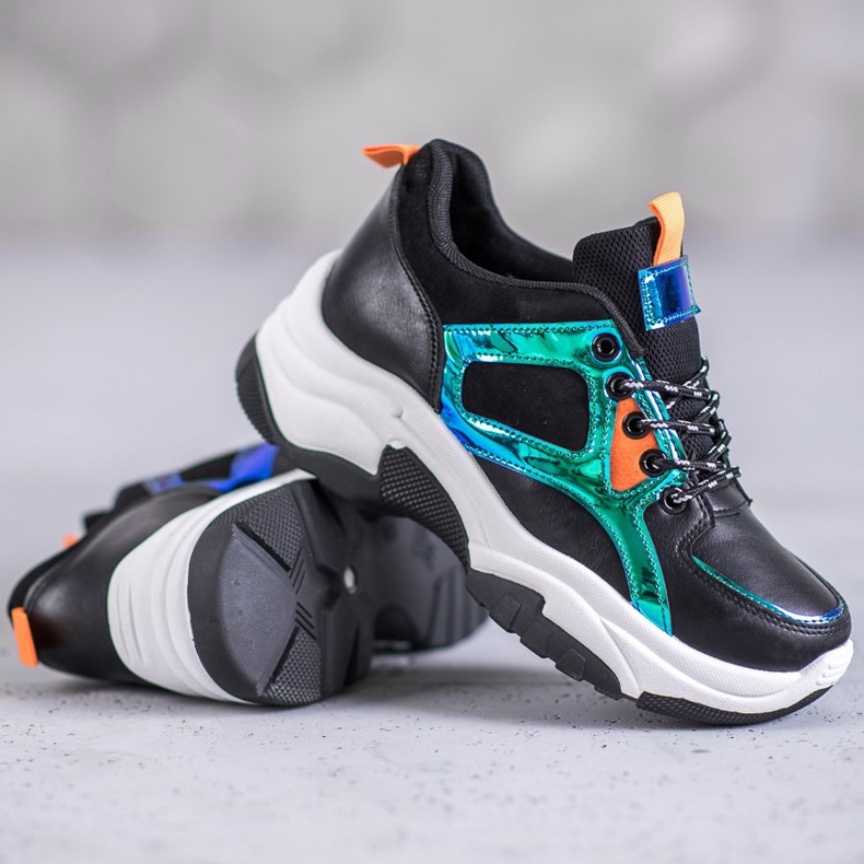 SHELOVET Sportskor med Holo -effekt svart 1