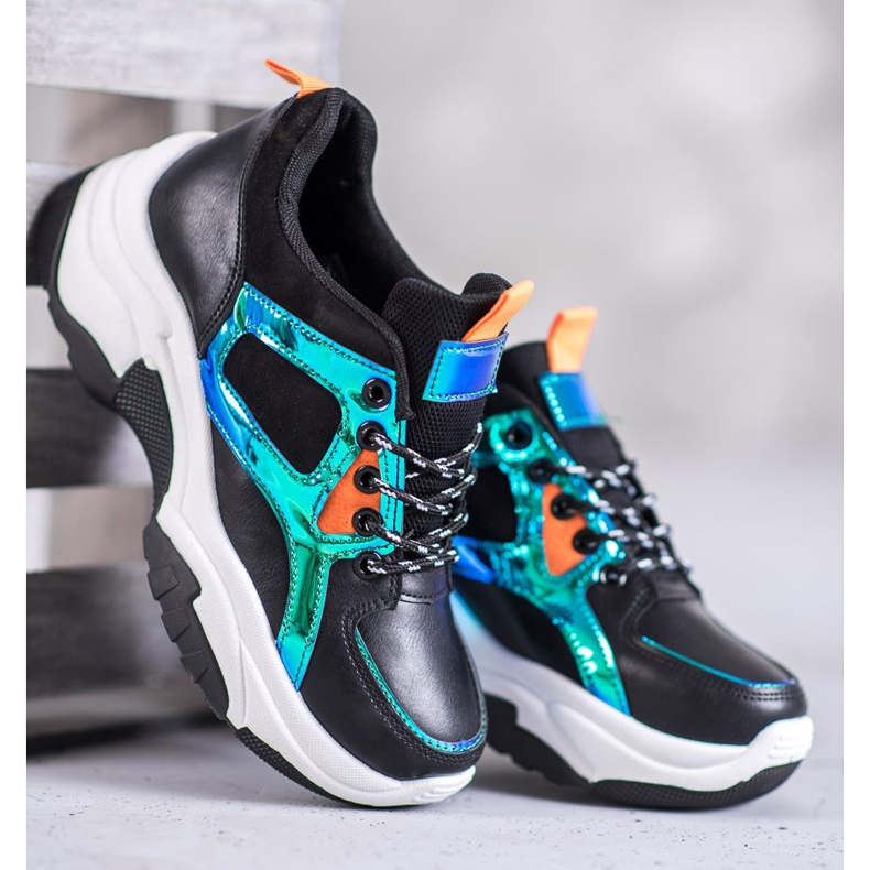 SHELOVET Sportskor med Holo -effekt svart 2