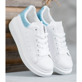 Yes Mile Sportskor med kristaller vit 1