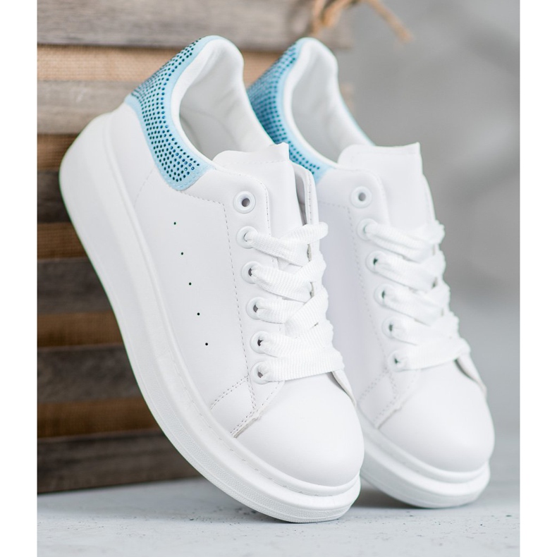 Yes Mile Sportskor med kristaller vit 1