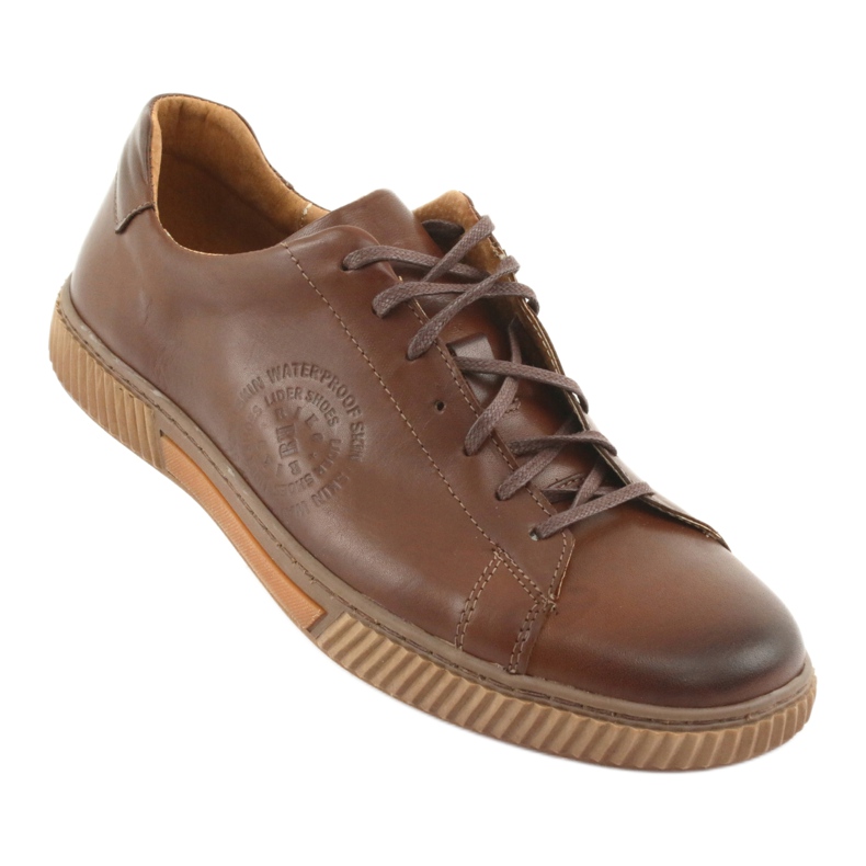 Riko Sports Leather Shoes 893 Brown brun 1