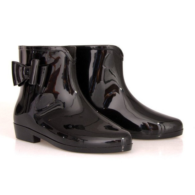 Short Galoshes With Bow SD97 Black svart 2